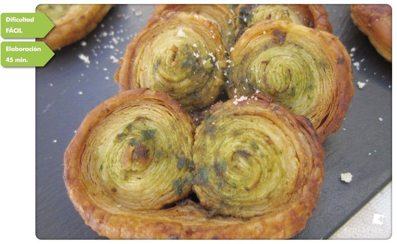 Palmeritas de pesto