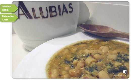 Alubias con espinacas