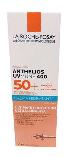 Anthelios UVMUNE 400 crema hidratante SPF50+ con color 50ml
