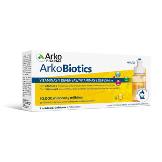 Arkobiotics Adultos Vitaminas y Defensas 7 Unidosis