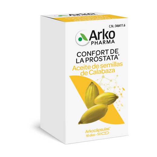 Arkocápsulas aceite de semillas de calabaza 50 cápsulas