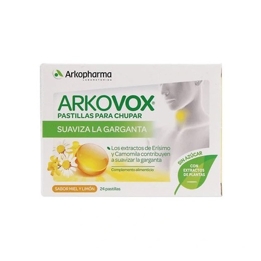 Arkovox miel limón 24 pastillas