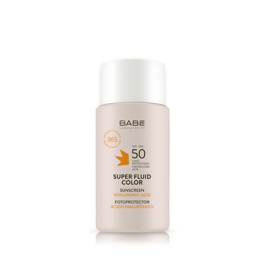 Babe super fluido facial ácido hialurónico SPF50 con color 50ml