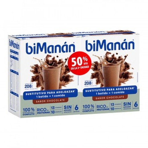 Bimanan batido chocolate 2ª unidad al 50%