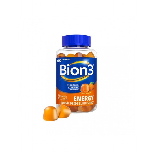 Bion3 Energy 60 Gummies sabor naranja