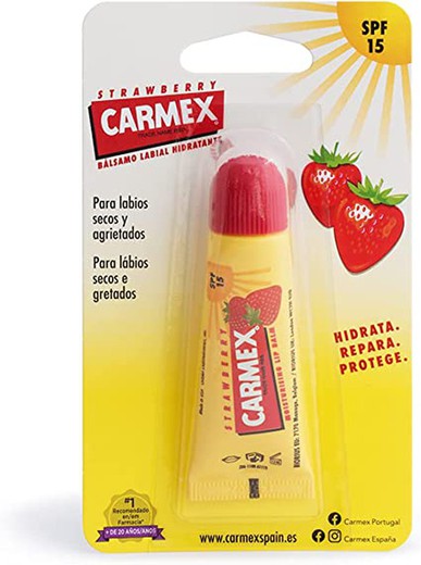 Carmex tubo protector labial sabor fresa SPF15 10gr