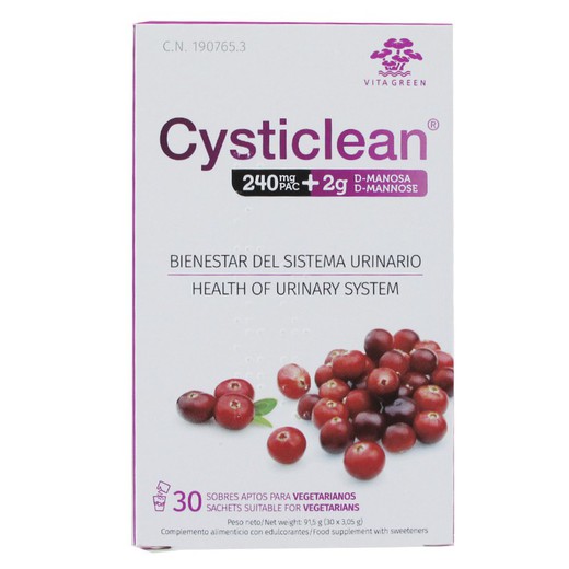 Cysticlean 240mg+2gr D-Manosa 30 Sobres