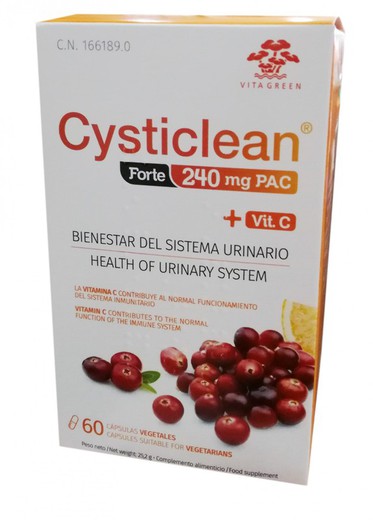 Cysticlean Forte 240mg + Vitamina C 60 cápsulas