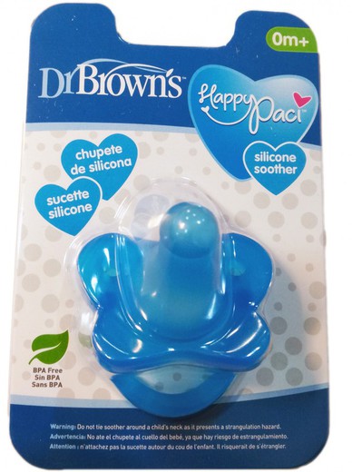 Dr Brown´s Chupete Silicona Azul +0 1ud