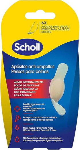 Dr. Scholl apósitos anti-ampollas para dedos 6 unidades