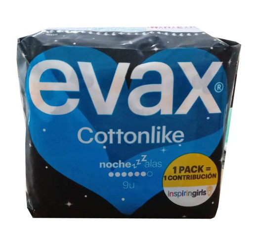 Evax Cottonlike Alas Noche 9 ud