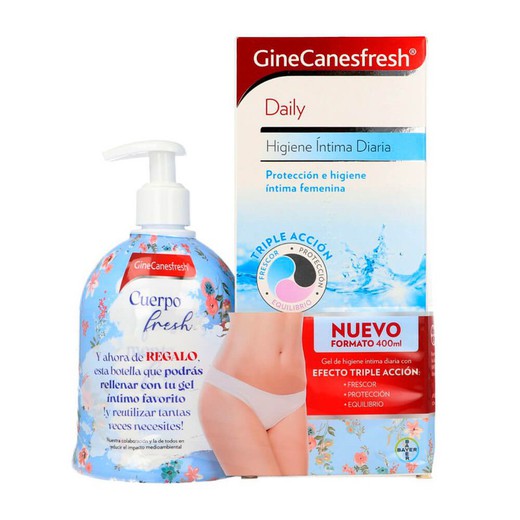 GineCanesfresh Higiene Íntima  400ml + botella dosificadora regalo