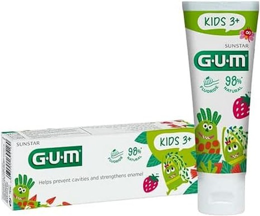 GUM Kids +3 Gel Dentífrico Fresa 50 ml