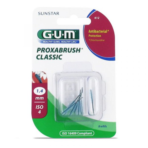 Gum Proxabrush Classic Recambio Cilíndrico 8ud