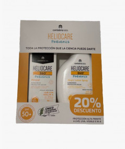 Heliocare pack 360º pediatrics mineral 50ml + Pistola heliocare 360º pediatrics atopic loción