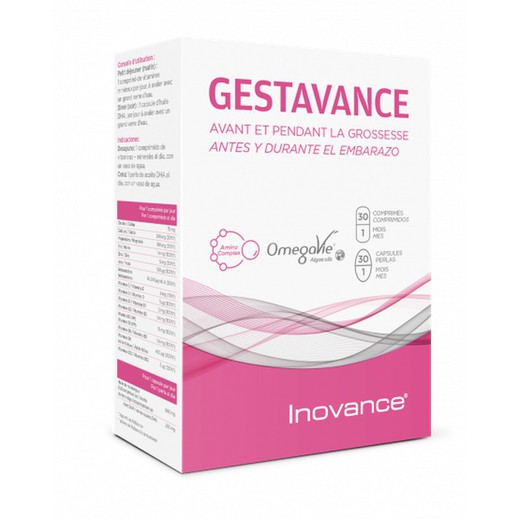 Inovance Gestavance embarazo 30 comprimidos y 30 cápsulas