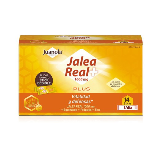 Juanola Jalea Real Plus 1000mg 14 sticks vitalidad y defensas