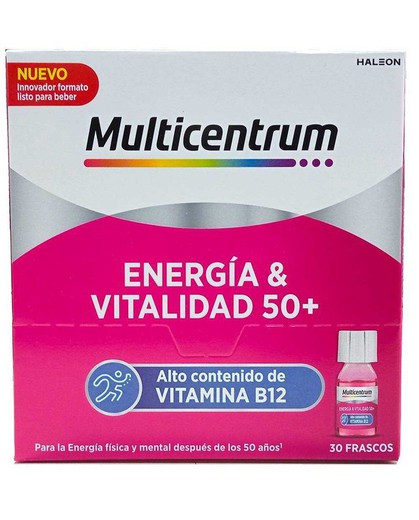 Multicentrum B12 energía y vitalidad 50+ 30 frascos