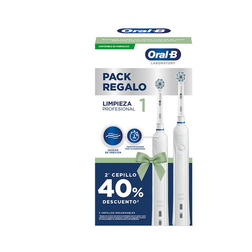 Oral B cepillo eléctrico pack duplo limpieza profesional 1