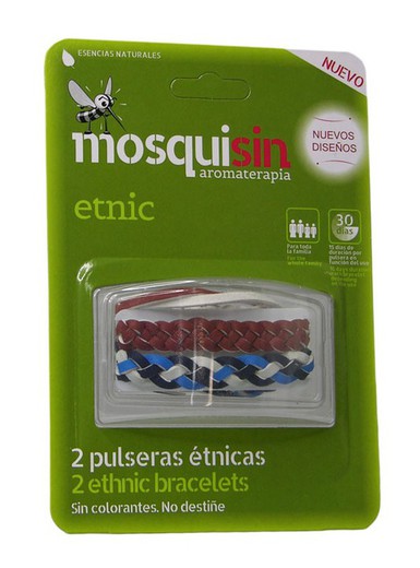 Pulsera étnica antimosquitos Mosquisin 2 unidades