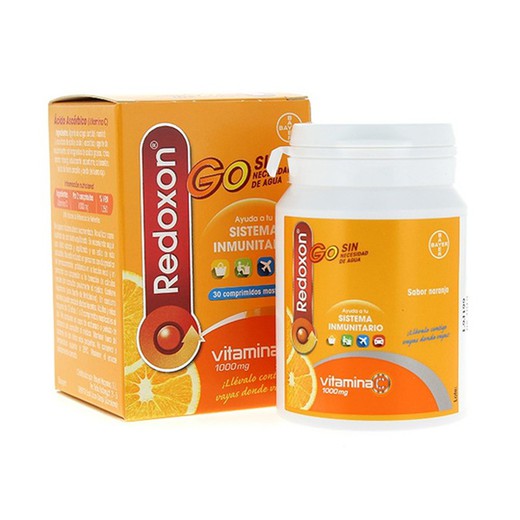 Redoxon Go Naranja 30 Comprimidos Masticables Sin Agua. Vitamina C