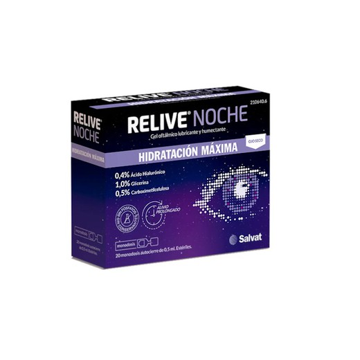 Relive noche 0.4% ácido hialurónico ojo seco