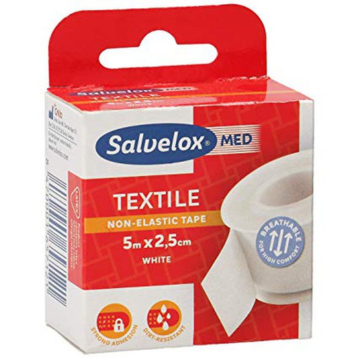 Salvelox Esparadrapo textil blacncoo 5X2,5cm