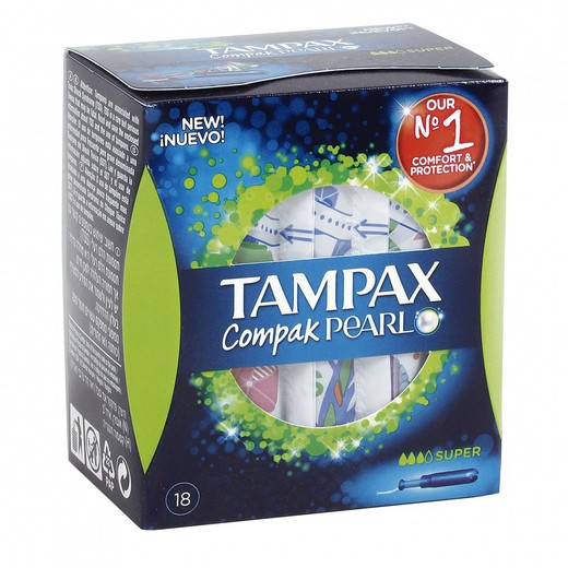 Tampax Compak Pearl Super 18uds