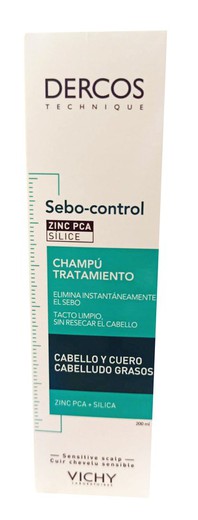 Vichy Dercos sebo control champú tratamiento cabello y cuero cabelludo grasos 200ml