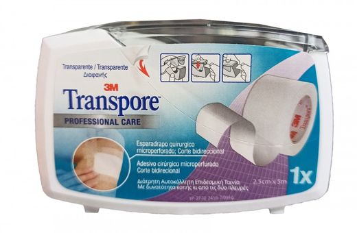 3M Transpore Esparadrapo 2.5cm x 5m
