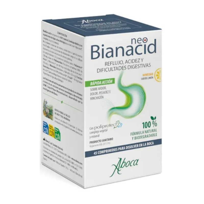 Aboca neoBianacid acidez comprimidos limón 14 comprimidos