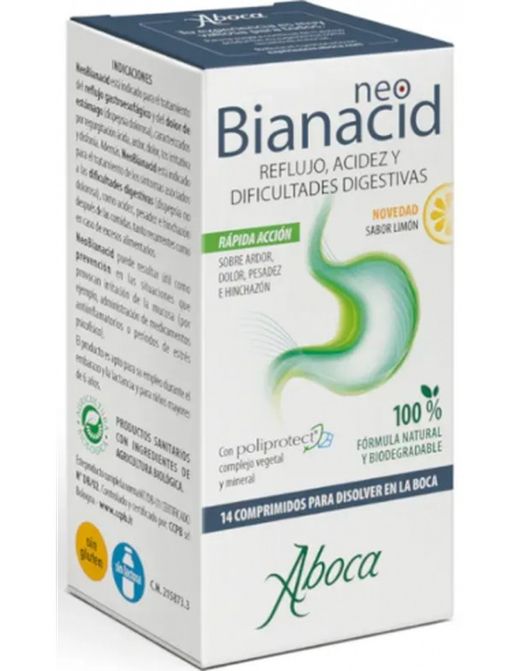 Aboca neoBianacid acidez comprimidos limón