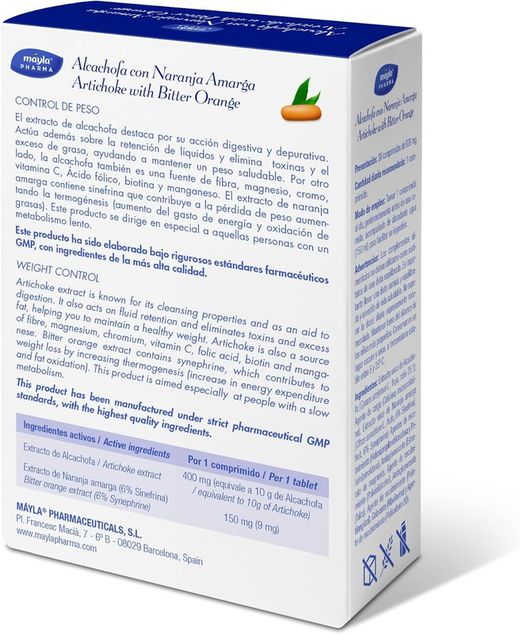 Alcachofa con naranja amarga 30 comprimidos