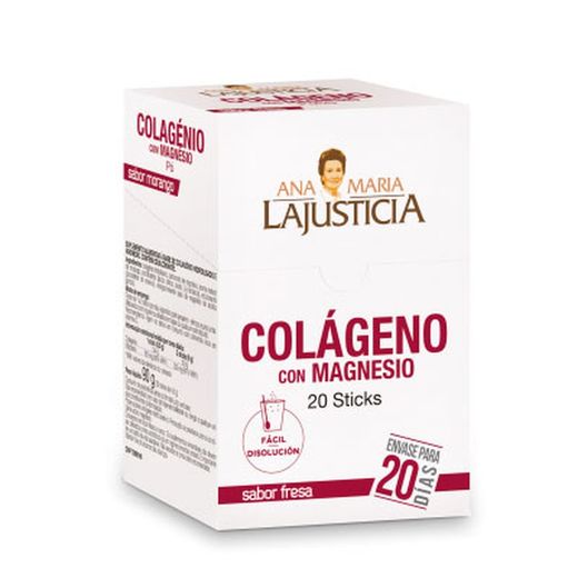 Ana M Lajusticia colágeno con magnesio fresa 20 sobres
