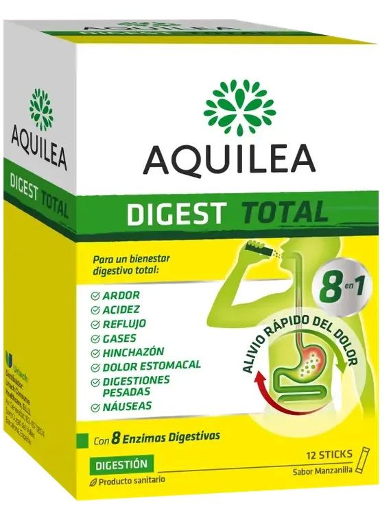 Aquilea Digest Total 12 sticks sabor manzanilla