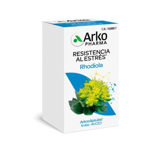 Arkocapsulas Rhodiola resistencia al estrés 45 cápsulas
