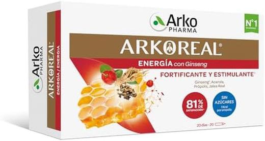 Arkoreal Energía con Ginseng 20 Ampollas