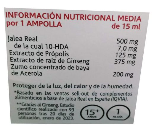 Arkoreal Energía con Ginseng 20 Ampollas