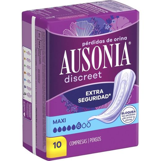 Ausonia Discreet Maxi 10 unidades
