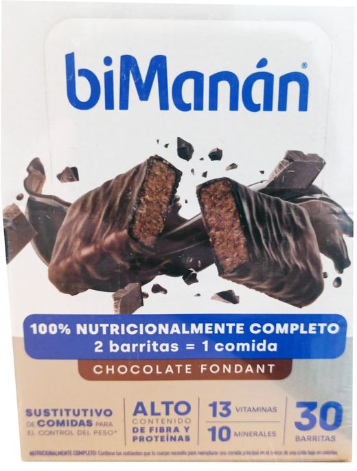 Bimanan Barritas Chocolate Fondant 30 unidades