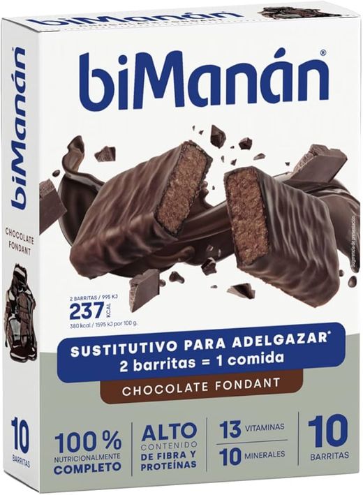 Bimanan Barritas Chocolate Fondant 10 unidades