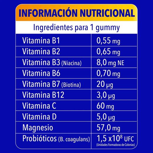 Bion3 Energy 60 Gummies sabor naranja