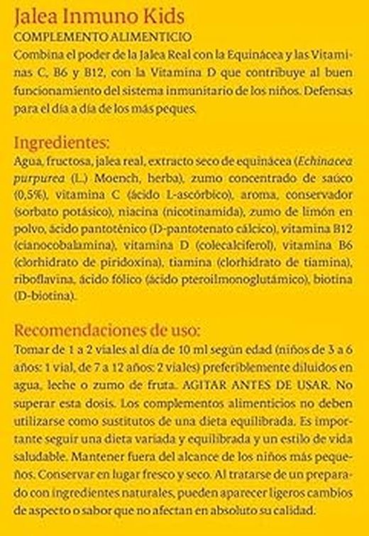 Black Bee Jalea Real Inmuno Kids 20 ampollas