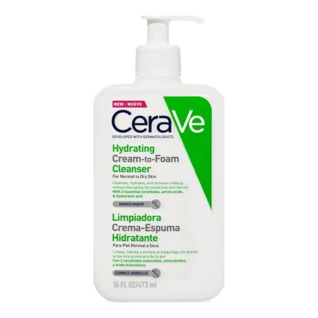 Cerave crema espuma limpiadora hidratante 473ml