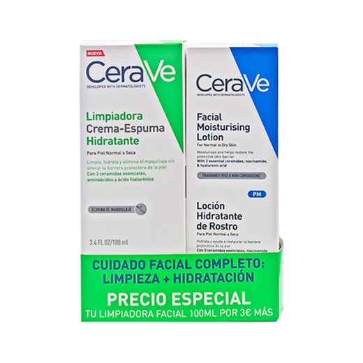 Cerave Estuche Rostro Loción Piel normal seca + Crema Limpiadora