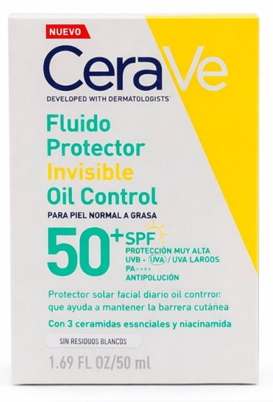 Cerave Fluido protector invisible SPF50+ normal a grasa