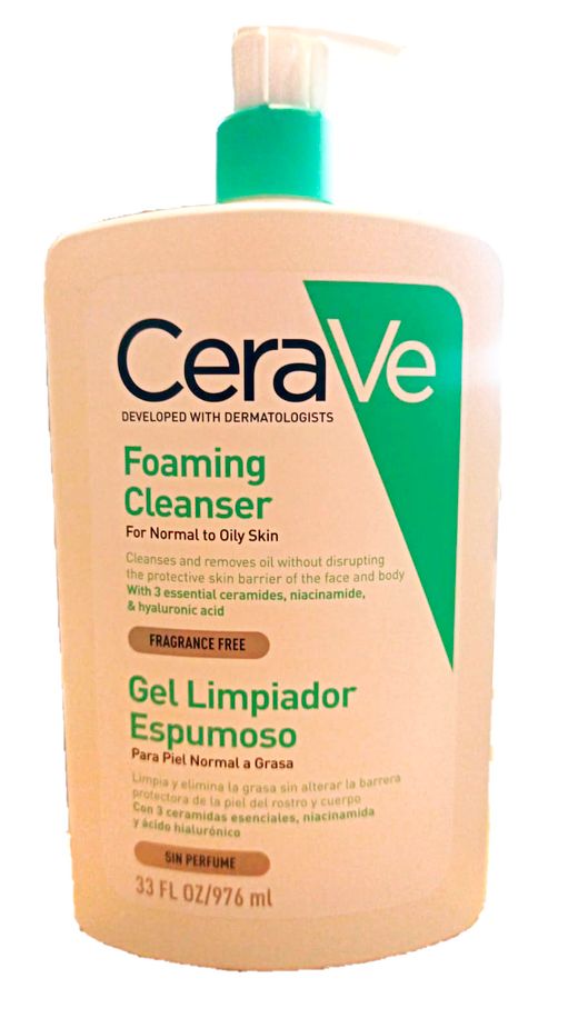 Cerave Gel limpiador espumoso cara y cuerpo 976ml