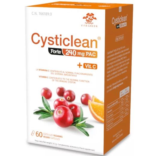 Cysticlean Forte 240mg PAC + Vitamina C 60 cápsulas