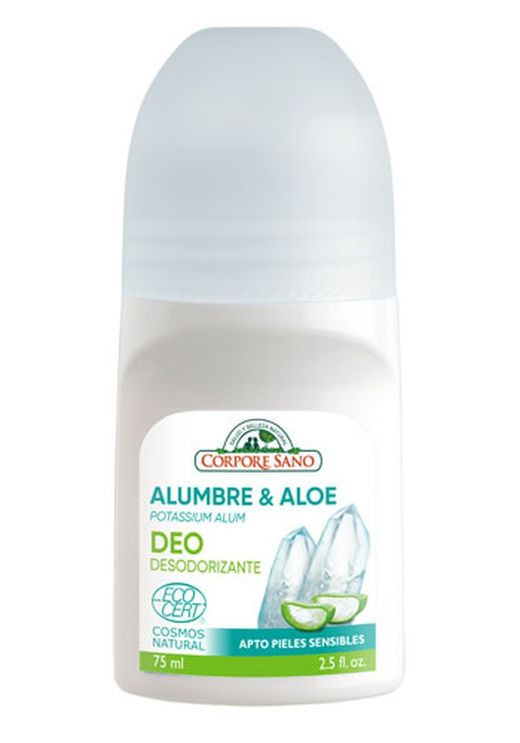 Desodorante Roll On Alumbre Aloe 75ml Corpore Sano