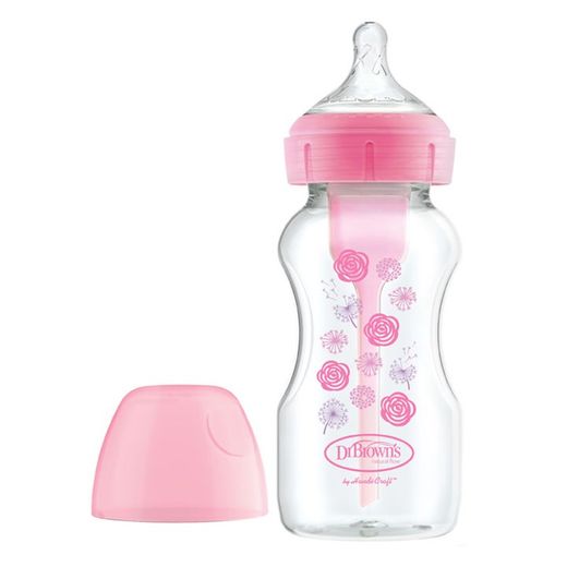 Dr Browns Options+ Biberon Ba 270ml Rosa Flores